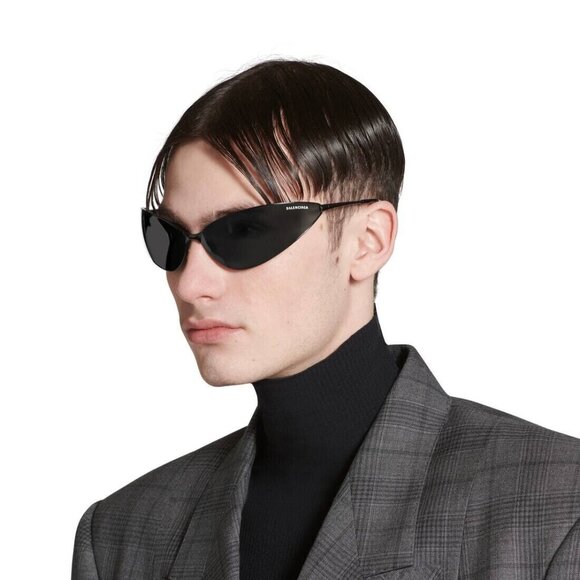 Balenciaga Razor Sunglasses Matte Black - Picture 1 of 9